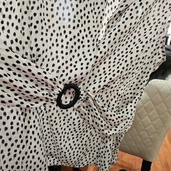 Jones New York Signature Sleeveless Polka Dot Button-Down Blouse XL Womens - Picture 1 of 5